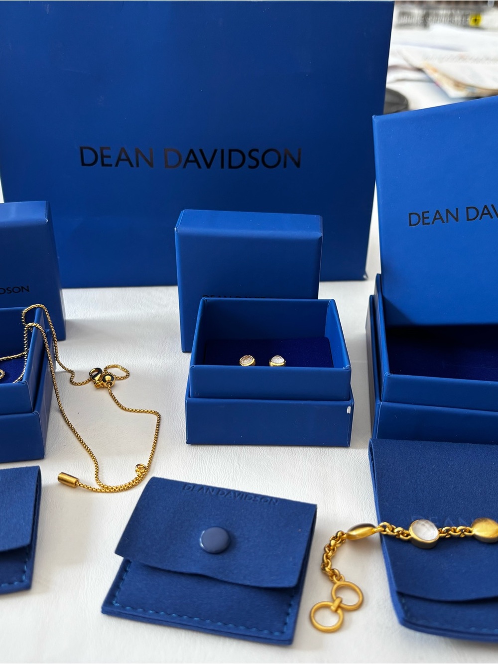 DEAN DAVIDSON Gold Tone Necklace and Earrings Set in Gold
